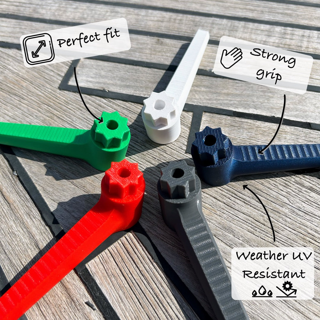 Open3DSailing Deck Filler Star Key – Floating Marine Key for Jeanneau & Beneteau Fuel, Water & Waste Caps