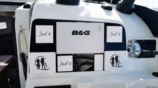 Full control panel featuring B&G Triton 2 navigation instruments