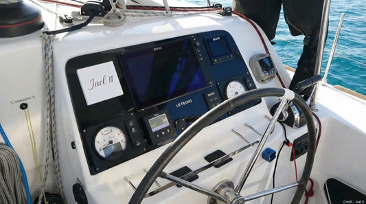 Catamaran control panels featuring B&G Triton 2 display units