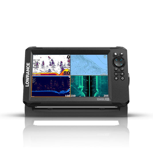Front view of the Lowrance Eagle 9 fishfinder/chartplotter