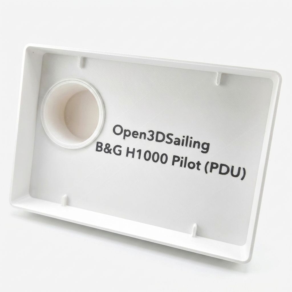 Vue arrière d'un capot B&G H1000 PDU avec protection de bouton.