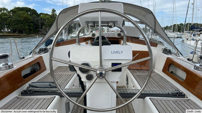 Client reviewing a Furuno NavPilot 700 autopilot system