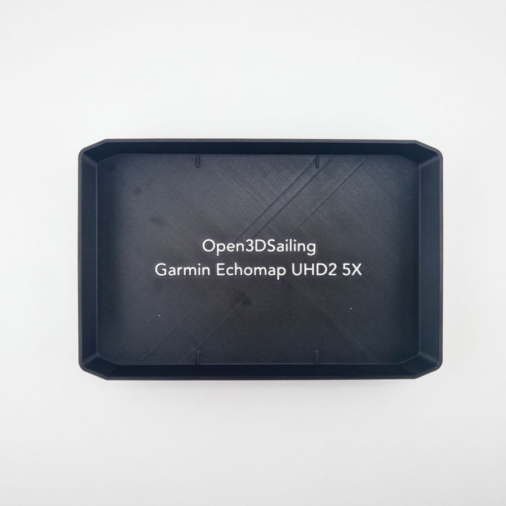 Rear view of a black suncover protecting an Echomap UHD 2 5-inch GPS unit.