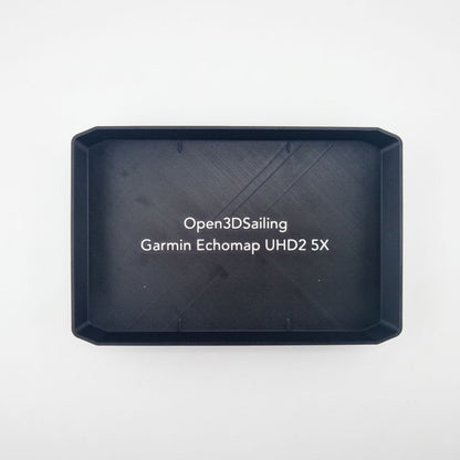 Rear view of a black suncover protecting an Echomap UHD 2 5-inch GPS unit.