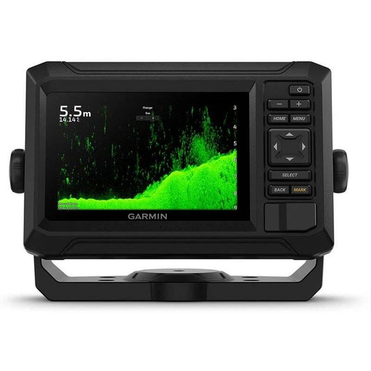 Garmin Echomap UHD 2 5x fishfinder screen displaying sonar data.