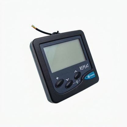 Navman 100 marine instrument displaying boat speed and water depth readings