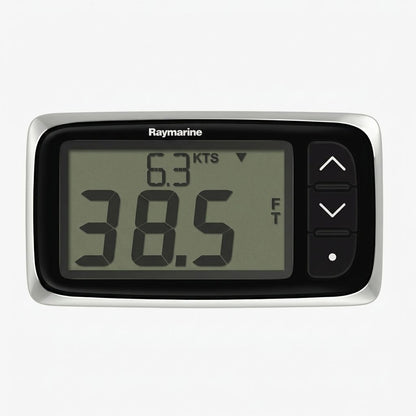 Raymarine i40 marine instruments displaying boat speed and water depth