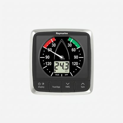 Raymarine i60 Wind instruments showing wind speed and direction, with a Close Hauled (CH) display.