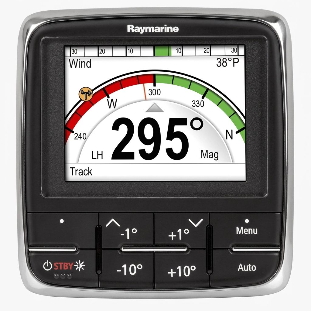 Raymarine p70 autopilot control with rounded corners