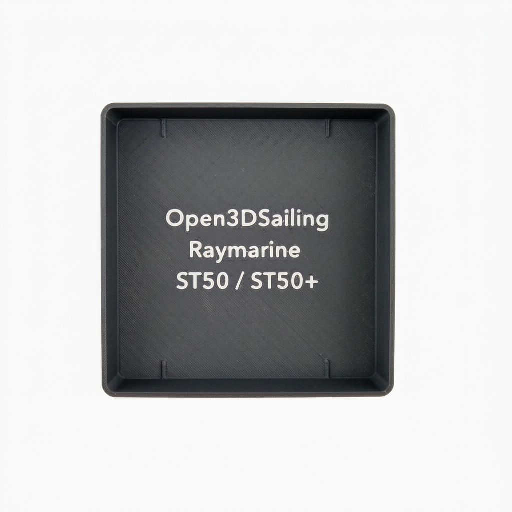 Rear view of a protective cover over a Raymarine ST50 and ST50P instrument display.