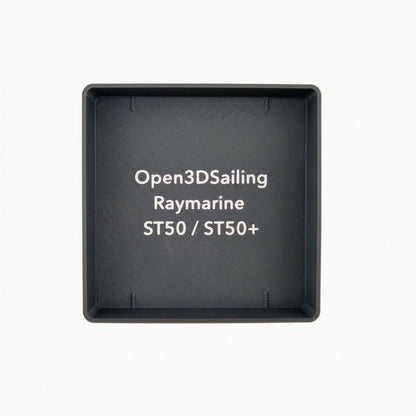 Rear view of a protective cover over a Raymarine ST50 and ST50P instrument display.
