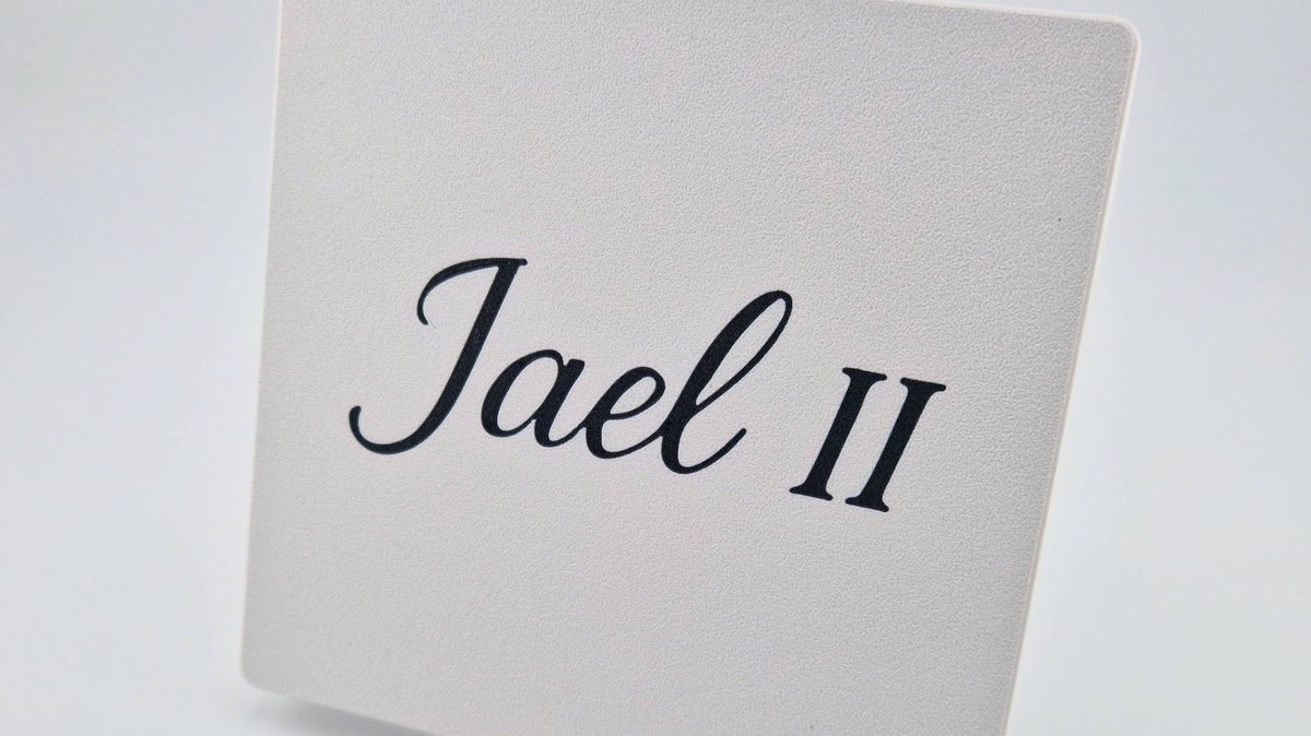 Cover with a personalized boat name engraved on it